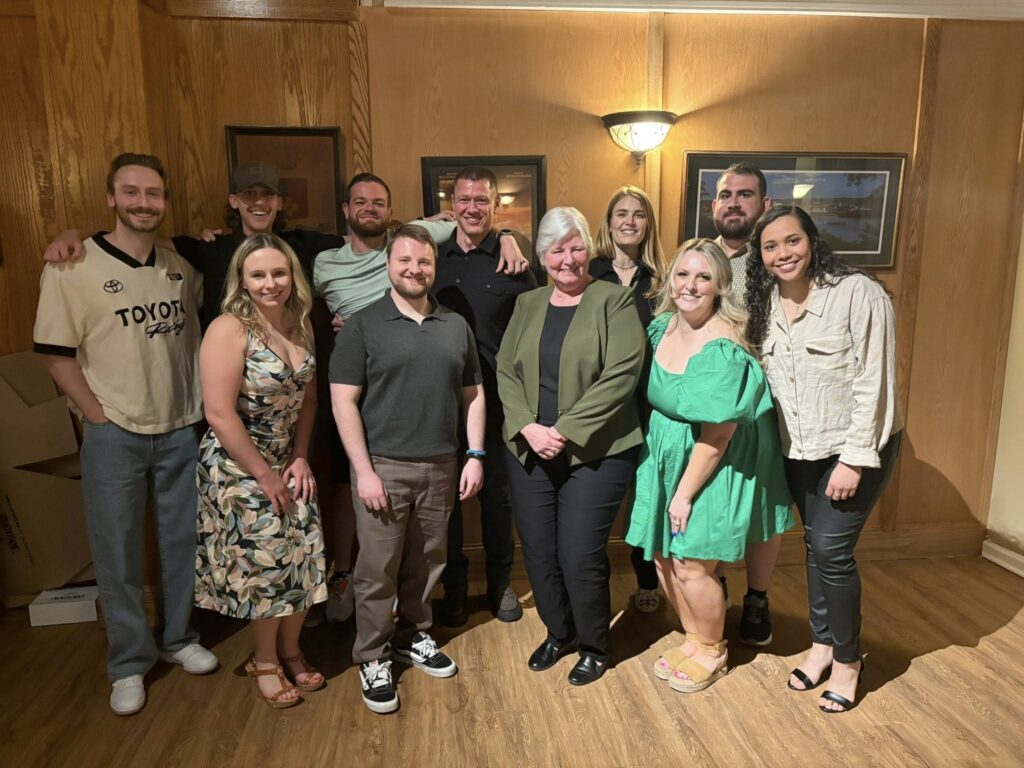 Cindi Tscherne with the Marshall Rec team at the 2025 awards dinner.