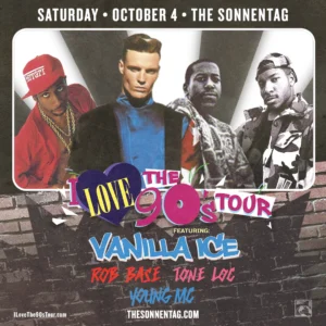 I Love the 90s promotional tour poster for The Sonnentag date
