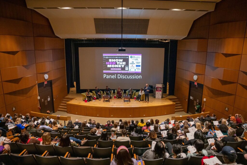 Full Cleveland State University auditorium during a campus event services conference rental.